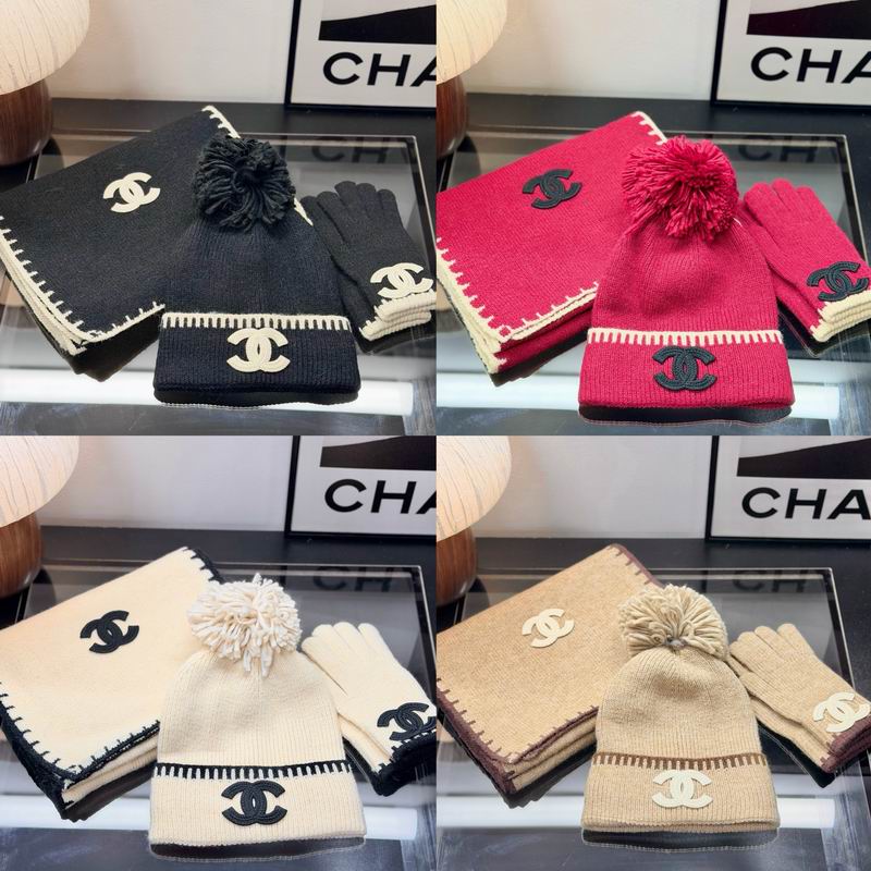 Chanel  scarf hat gloves dx12